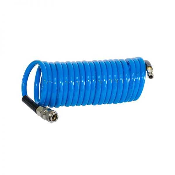 Шланг спиральный синий полиуретан 6,5х10мм 5м