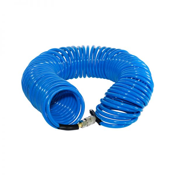 Шланг спиральный синий полиуретан 6,5х10мм 15м
