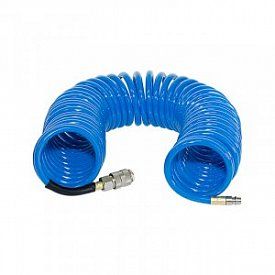 Шланг спиральный синий полиуретан 6,5х10мм 10м