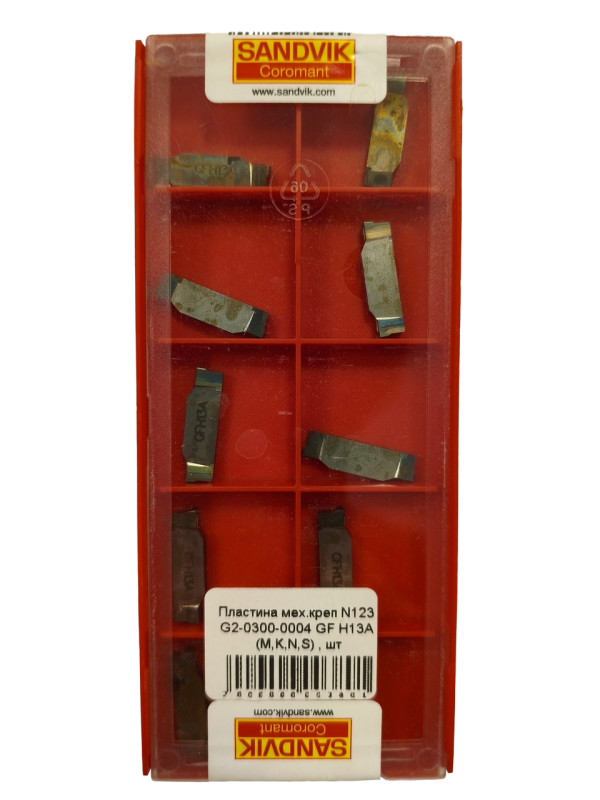 N123 G2-0300-0004 GF H13A Пластина отрезная и канавочная Sandvik (N)