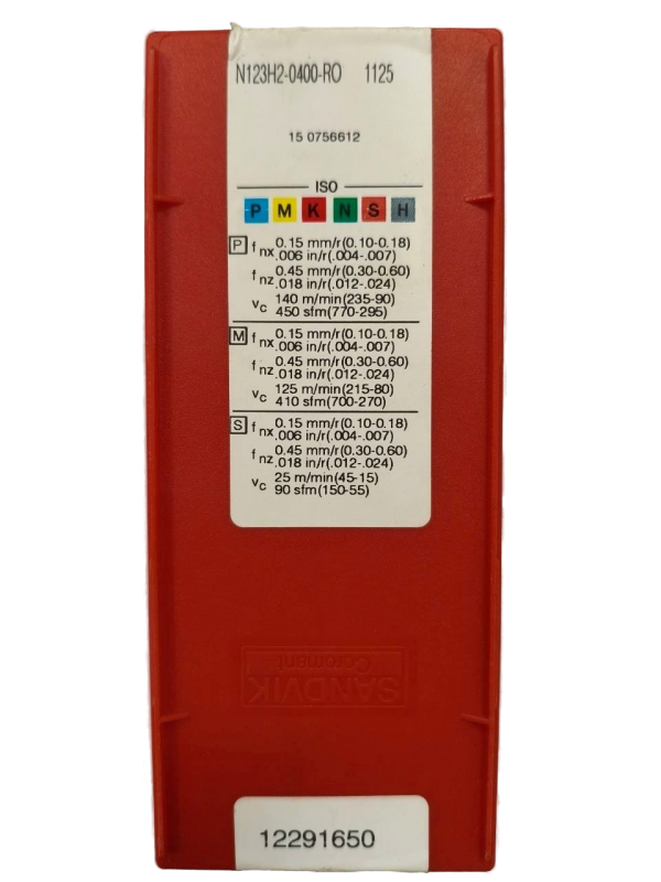N123 H2-0400-RO 1125 Пластина отрезная и канавочная Sandvik (P,M,S)