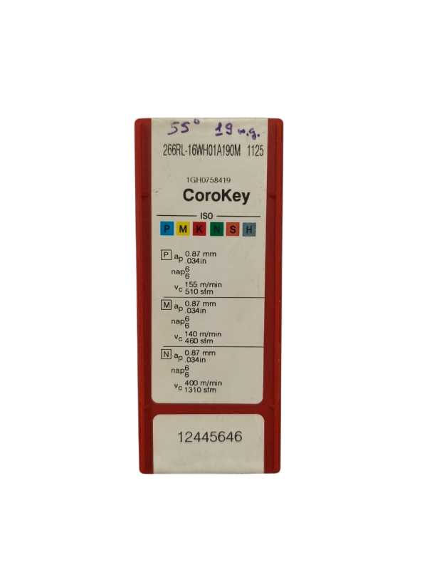 266RL-16WH01A190M 1125 пластина резьбовая Sandvik (P,M,N)
