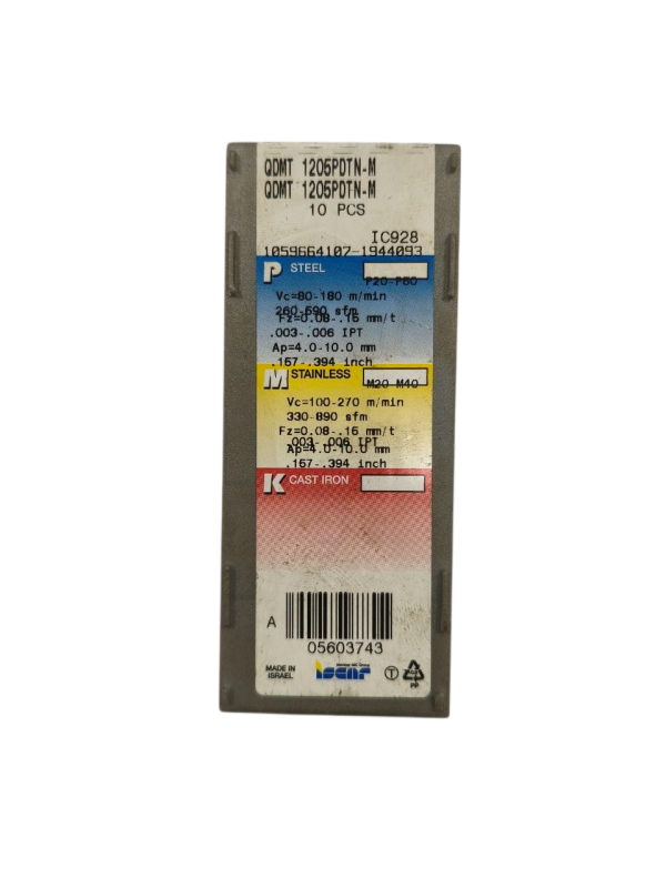 QDMT 1205 PDTN-M IC928 Пластина фрезерная Iscar (P,M,S)