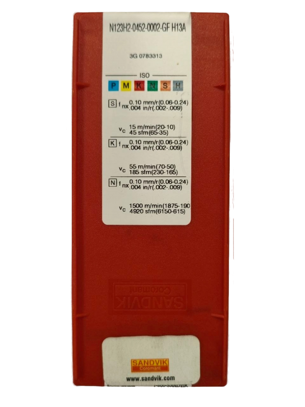 N123 H2-0452-0002 GF H13A Пластина отрезная и канавочная Sandvik (K,N,S)